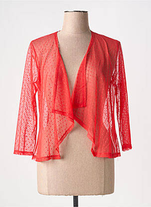 Boléro légère et transparente rouge GUY DUBOUIS femme