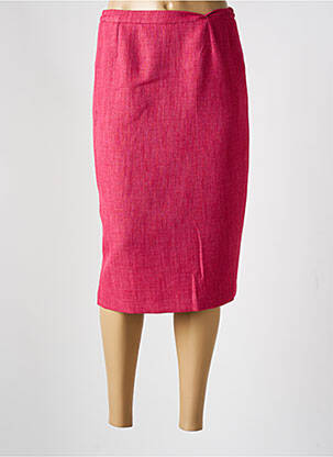 Jupe mi-longue taille normale rose GUY DUBOUIS femme