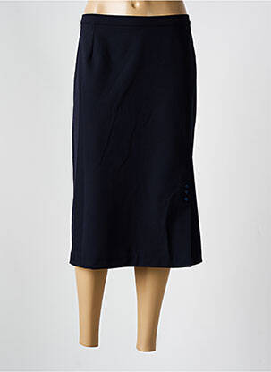Jupe mi-longue coupe droite noir GUY DUBOUIS femme