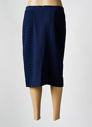 Jupe mi-longue taille normale bleu GUY DUBOUIS femme