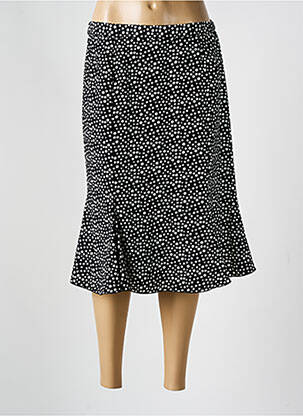 Jupe mi-longue taille normale noir GUY DUBOUIS femme