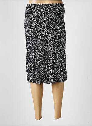 Jupe mi-longue coupe évasée noir GUY DUBOUIS femme