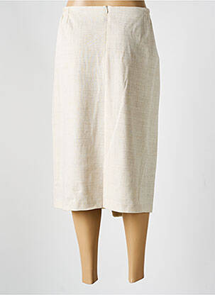 Jupe mi-longue stretch beige GUY DUBOUIS femme