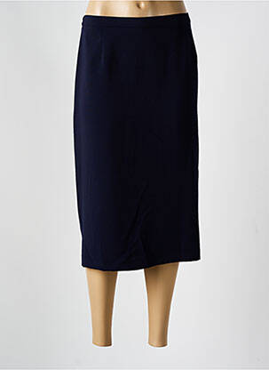 Jupe mi-longue bleu GUY DUBOUIS pour femme