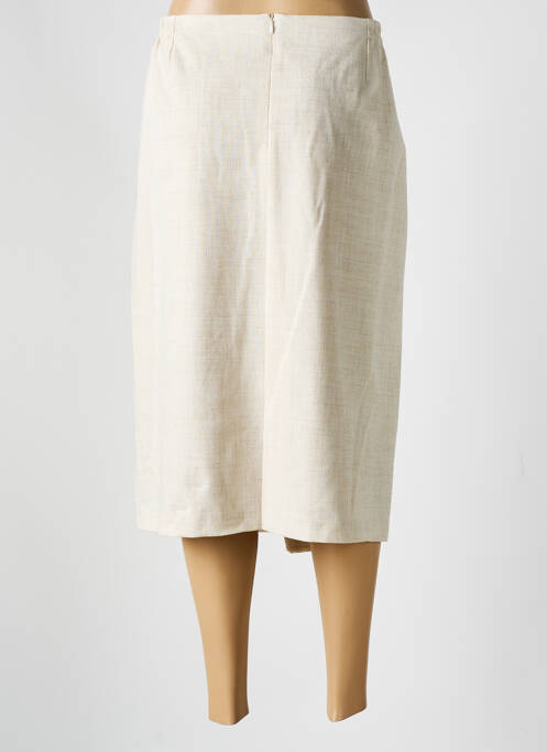 Jupe mi-longue beige GUY DUBOUIS pour femme