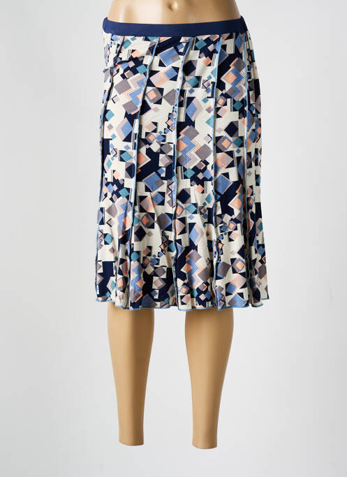 Jupe mi-longue bleu GUY DUBOUIS pour femme