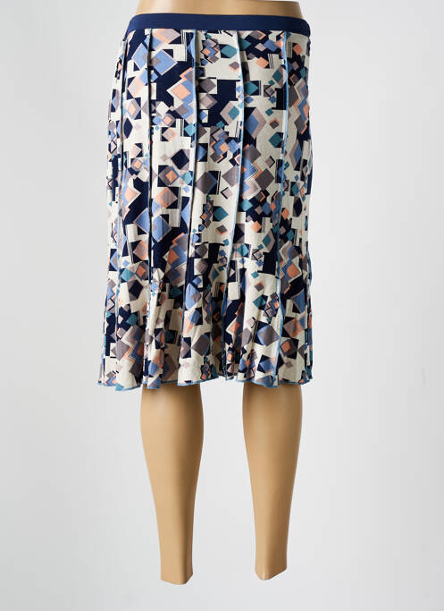 Jupe mi-longue bleu GUY DUBOUIS pour femme