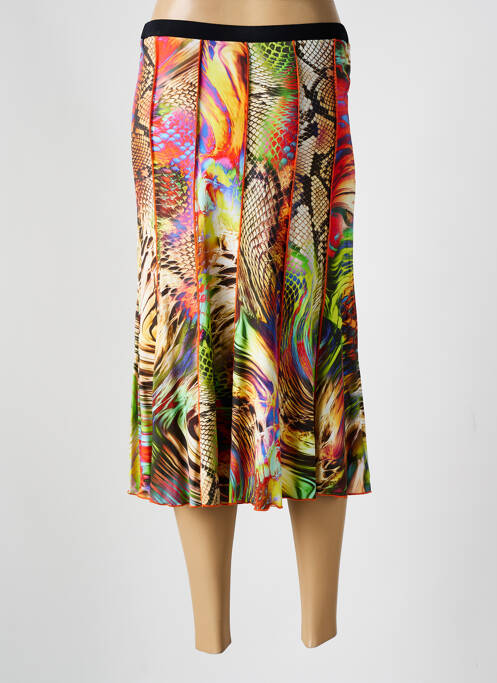 Jupe mi-longue orange GUY DUBOUIS pour femme