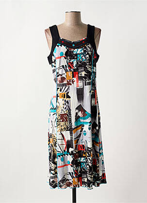 Robe mi-longue sans manche sans manche noir LISA CHESNAY femme