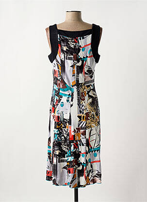 Robe mi-longue sans manche sans manche noir LISA CHESNAY femme