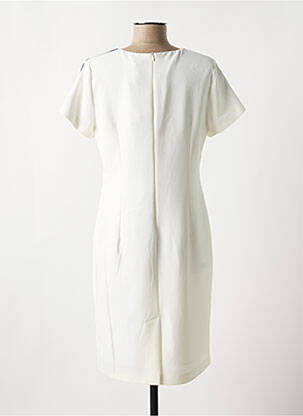 Robe mi-longue manches courtes manches courtes blanc GUY DUBOUIS femme