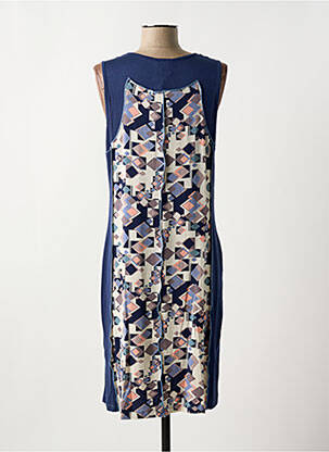 Robe mi-longue sans manche sans manche bleu GUY DUBOUIS femme