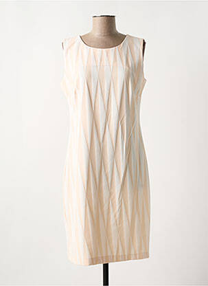 Robe mi-longue sans manche sans manche beige GUY DUBOUIS femme