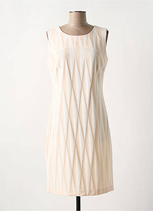 Robe mi-longue sans manche sans manche beige FRANCE RIVOIRE femme