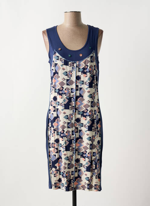 Robe mi-longue bleu GUY DUBOUIS pour femme