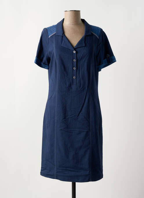 Robe mi-longue bleu GUY DUBOUIS pour femme