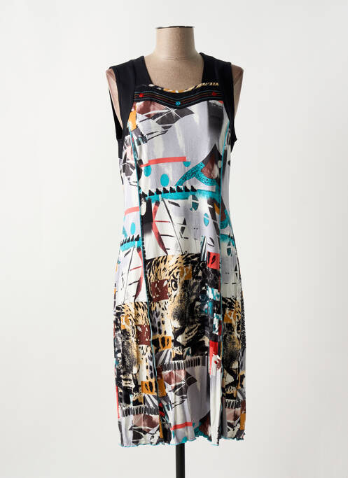 Robe mi-longue noir GUY DUBOUIS pour femme