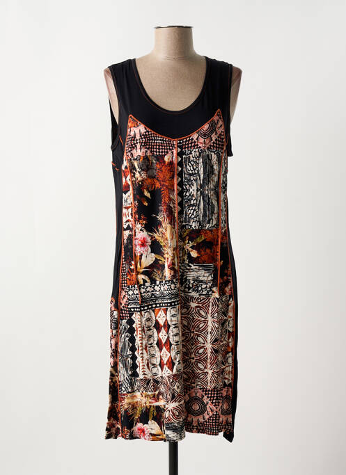 Robe mi-longue noir GUY DUBOUIS pour femme