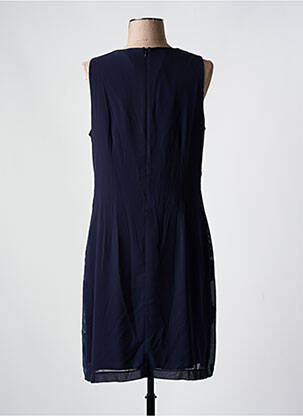 Robe mi-longue imprimé fantaisie sans manche bleu GUY DUBOUIS femme