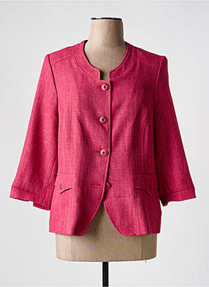 Veste casual epaulette rose GUY DUBOUIS femme