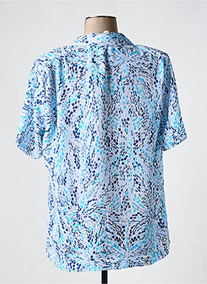 Chemisier manches courtes manches courtes bleu FRANCE RIVOIRE femme