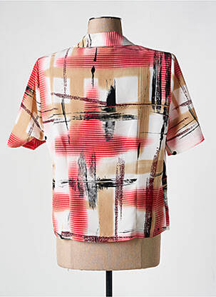 Chemisier tissage crêpe manches courtes rouge FRANCE RIVOIRE femme