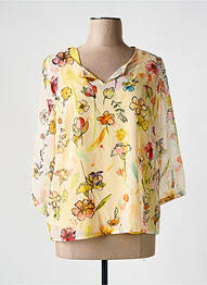 Blouse imprimé fleurs manches 3/4 jaune MERI & ESCA femme