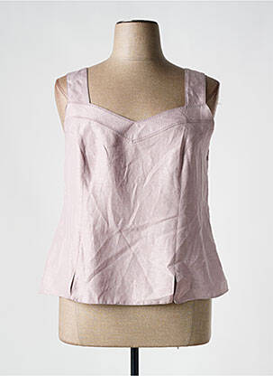Top coupe cintrée sans manche violet FRANCE RIVOIRE femme
