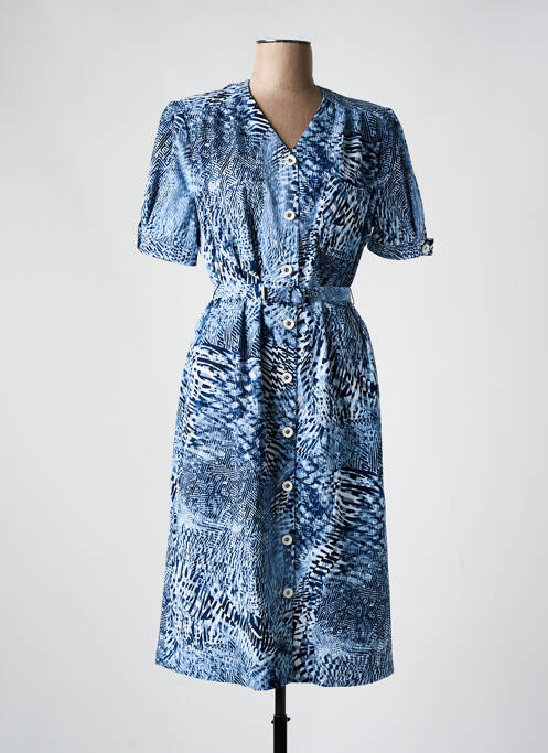 Robe mi-longue bleu GUY DUBOUIS pour femme