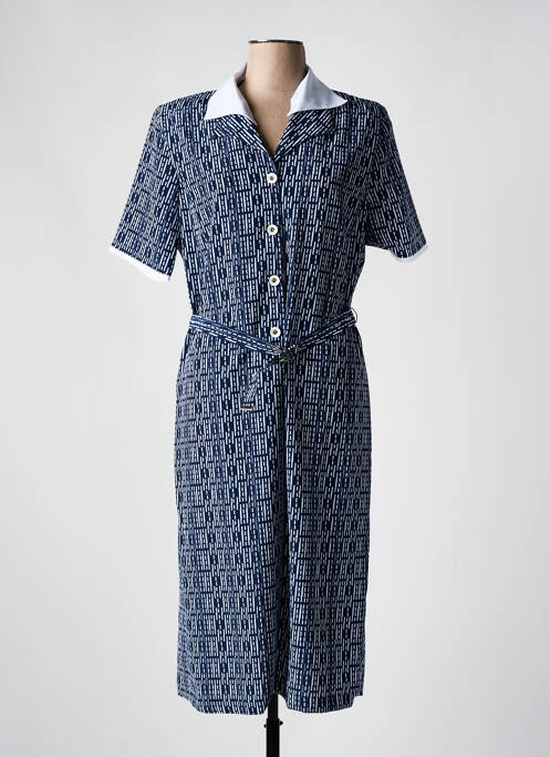 Robe mi-longue bleu GUY DUBOUIS pour femme