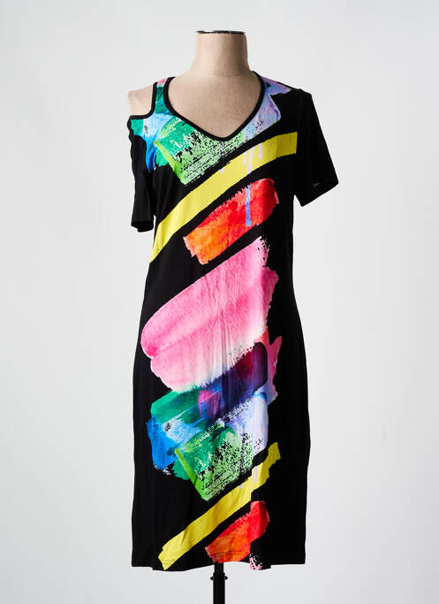 Robe mi-longue noir GUY DUBOUIS pour femme