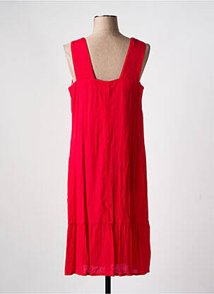 Robe mi-longue coupe fluide sans manche rouge MERI & ESCA femme