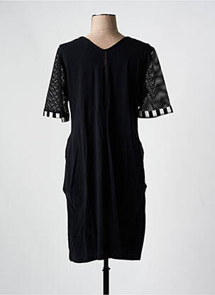 Robe mi-longue manches courtes manches courtes noir MERI & ESCA femme