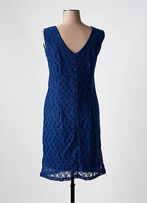 Robe mi-longue sans manche sans manche bleu GUY DUBOUIS femme