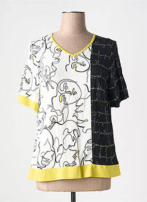 Top imprimé fantaisie manches courtes noir MERI & ESCA femme