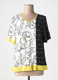Top imprimé fantaisie manches courtes noir MERI & ESCA femme