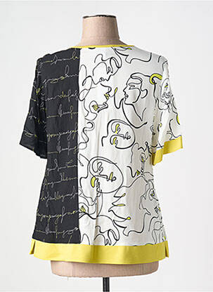 Top imprimé fantaisie manches courtes noir MERI & ESCA femme