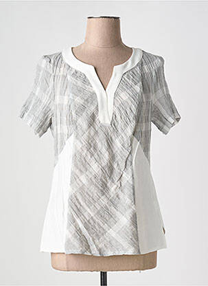 Top imprimé fantaisie manches courtes gris MERI & ESCA femme