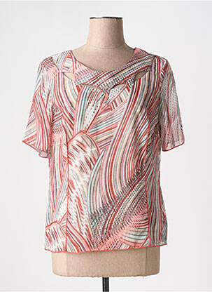 Top coupe fluide manches courtes beige GUY DUBOUIS femme