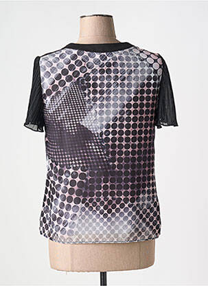 Top coupe fluide manches courtes noir GUY DUBOUIS femme