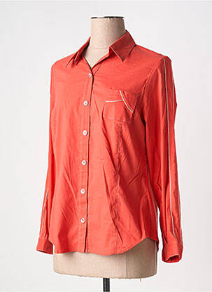 Chemisier coupe cintrée manches longues orange GUY DUBOUIS femme