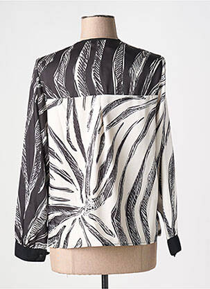 Chemisier imprimé fantaisie manches longues noir MERI & ESCA femme
