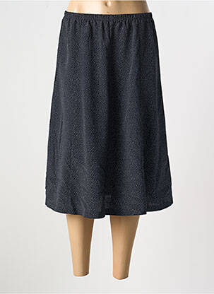 Jupe mi-longue taille normale bleu GUY DUBOUIS femme