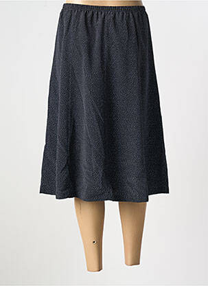 Jupe mi-longue taille normale bleu GUY DUBOUIS femme