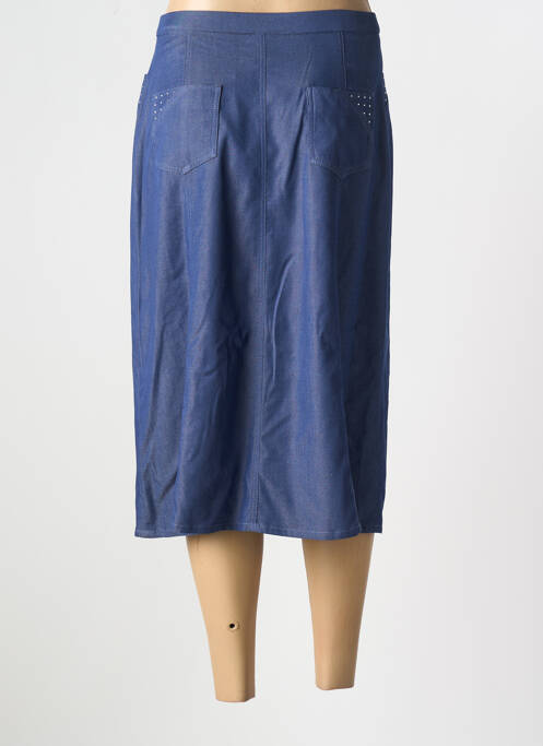 Jupe mi-longue bleu GUY DUBOUIS pour femme