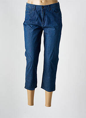 Pantacourt stretch taille normale bleu GUY DUBOUIS femme
