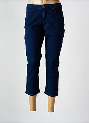 Pantacourt stretch taille normale bleu fonce GUY DUBOUIS femme