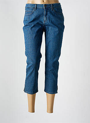 Pantacourt stretch taille normale bleu GUY DUBOUIS femme