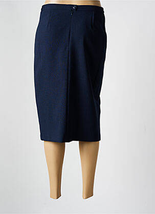 Jupe mi-longue taille haute bleu FRANCE RIVOIRE femme