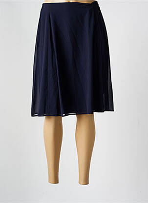 Jupe mi-longue taille normale bleu GUY DUBOUIS femme